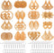 182 Pieces Wooden Dangle Earring Making Kit, Include 32 Pieces African Wood Drop Earring Pendant Unfinished Earrings Wood Charms with 100 Jump Rin...