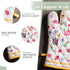 Maison d' Hermine 100% Cotton Oven Mitt & Pot Holder Set (7.5"x13" & 8"x8") Heat Resistant BBQ Cooking Gloves with Loop, Grilling, Kitchen, Handli...