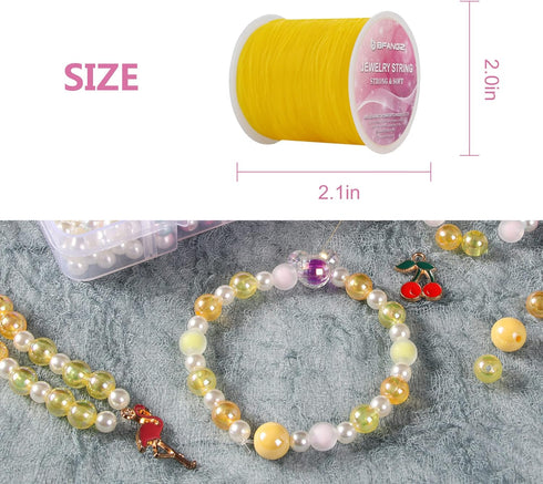 0.8mm 100M Elastic String for Jewelry Making,Elastic Stretch Crystal String,Bracelet String Stretch Bead Cord Stretchy String for Bracelets,Neckla...