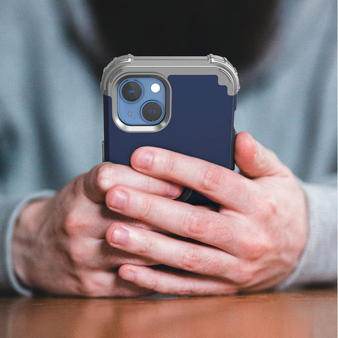 IDweel for iPhone 13 Case with Screen Protector, for iPhone 14 Case, Hybrid Shockproof Heavy Duty Protection Hard PC Cover Soft Silicone Sturdy Bu...