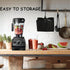 Hanging Blender Cover Compatible with Vitamix Low-Profile 64 oz. Blender, Foldable Dust Cover with Accessory Pockets Fits for Kitchen Blender, Bla...