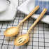 LIANYU 2 Gold Serving Spoons, 2 Gold Slotted Serving Spoons, 2 Gold Serving Forks, 8.6 Inch Stainless Steel Metal Serving Spoons Forks for Buffet ...