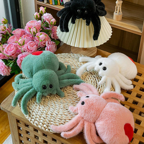Kids Spider Stuffed Animal Toy Halloween Plush Toy Soft Pink Spider,Adorable Playtime Plush Toy,Super Soft Plush Doll Animal Halloween Plushies Gi...