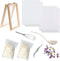 Cayway 8 Pack Dried Flower Paper Craft Set Include 5 x 7 Inch Wooden Paper Making Mold Frame, Dried Flowers, Replace Mesh Cloth...