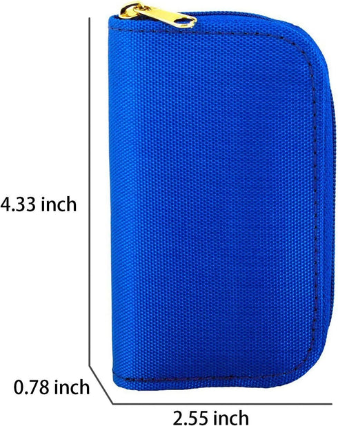 Memory Card Case - Carrying Case Suitable for Micro SD, Mini SD and 4X CF, Card Holder Bag Wallet for Media Storage Organization (Blue)...