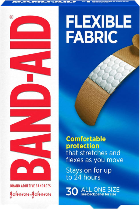 Band-Aid Brand Flexible Fabric Adhesive Bandages, Comfortable Flexible Protection & Wound Care of Minor Cuts & Scrapes, Quilt-Aid Technology to Cu...