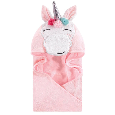 Hudson Baby Unisex Baby Cotton Animal Face Hooded Towel, Whimsical Unicorn, One Size...
