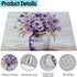 Large Dish Drying Mat for Kitchen Counter,18"X24" Purple Flowers in Vase Super Absorbent Reversible Microfiber Dish Drying Mat Dish Drainer Mat,Di...