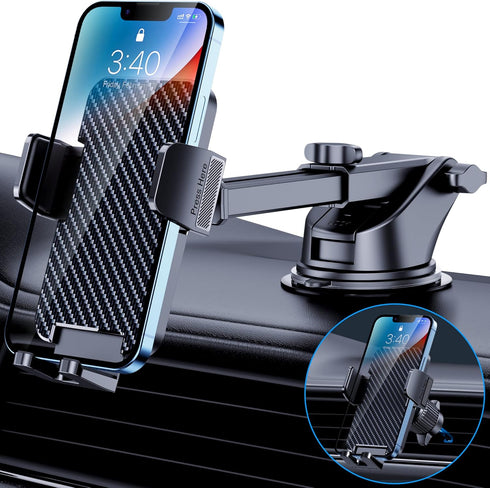 Car Phone Holder Mount Phone Mount for Car Dashboard Windshield Air Vent Universal Cell Phone Automobile Cradles Hands-Free Phone Stand for Car Fi...