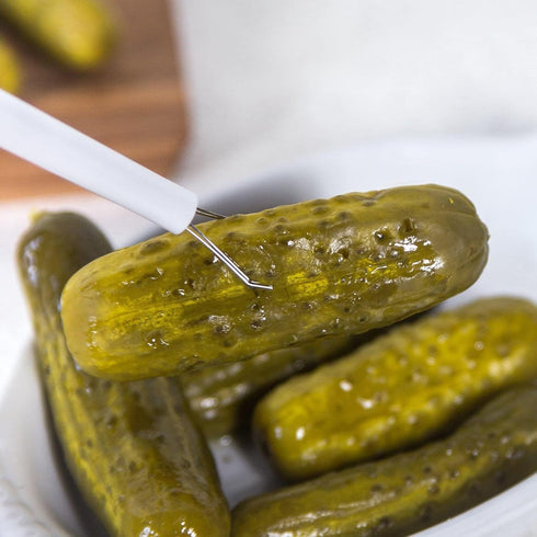Deluxe Pickle Pincher, Set of 2, Pickle Picker Stainless Steel and Plastic - Olive Pepper Grabber...