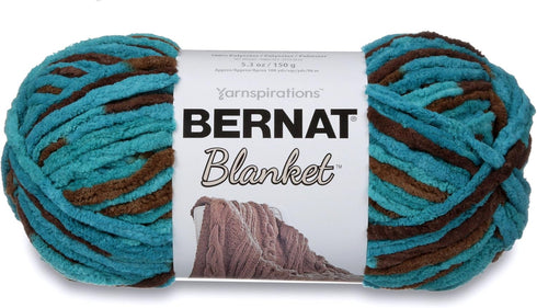 Bernat Blanket Yarn, 5.3 oz, Mallard Wood, 1 Ball...