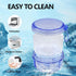 No Leak Partial Denture Case Retainer Bath Box Cup, Denture Soaking Cup False Teeth Holder Box Case with Strainer Basket and Brush - Transparent B...