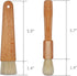 2 Sets Natural Bristles with Wooden Handle Pastry Brushes for Basting Spreading Butter Oil Barbecue Baking Kitchen Cooking...