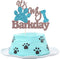 Ambishi's Barkday Cake Decor - Puppy Birthday Party, Baby Dog Toppers - Rose Gold & Blue Glitter...