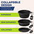 Collapsible Dog Slow Feeder Bowl, Portable Silicone Travel Bowl for Food & Water, Slow Eating for Large, Medium, & Small Sized Breeds, Anti-Chokin...