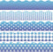 69Ft Christmas Bulletin Board Borders 5 Design 60Pcs Winter Snowflake Trim Borders Blue Plaid Stripe Dot Bulletin Board Stickers for School Classr...