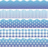 69Ft Christmas Bulletin Board Borders 5 Design 60Pcs Winter Snowflake Trim Borders Blue Plaid Stripe Dot Bulletin Board Stickers for School Classr...