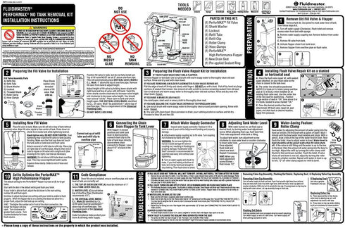 Fluidmaster PerforMAX Universal Toilet Fill and Flush Valve Repair Kit...