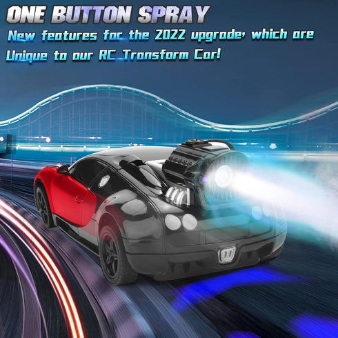 RC Robot Car for Kids Transform Car Toy, Deformation Remote Control Vehicle with Gesture Sensing One Button Transformation 360°Rotating Drifting 1...