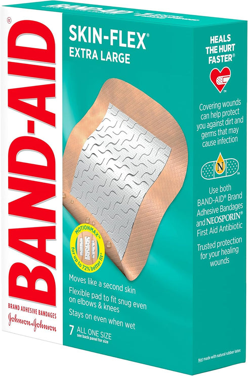 Band-Aid Brand Skin-Flex Adhesive Bandages for First Aid and Wound Care of Minor Cuts and Scrapes & Burns, Flexible Sterile Bandages for Fingers &...