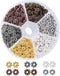 PH PandaHall 600pcs Tibetan Flower Spacer Beads, 6 Colors Metal Alloy Daisy Beads 6mm Jewelry Spacers Flat Loose Beads for Bracelet Necklace Jewel...
