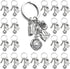 PHAETON 20PCS Fire Extinguisher Hat Keychain Fire Fighter Gift Firefighter Keychain Safety Helmet Pendant Keychain Car Ornament Keychain Pendant F...