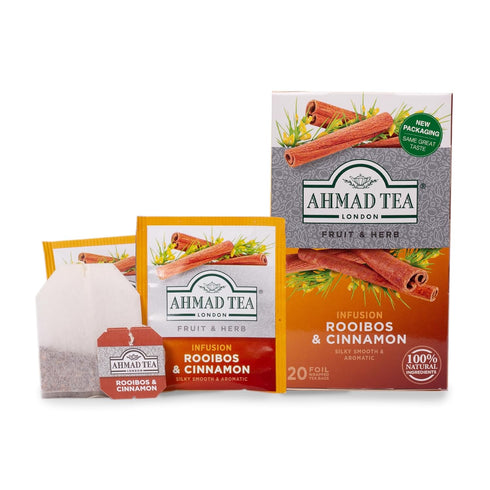 Ahmad Tea Tea Infusion, Rooibos & Cinnamon, 30G, 20 Count...