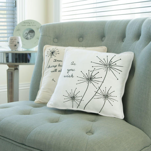 Pavilion Gift Company 77122 Dandelion Wishes - Times & Seasons Change but Our Friendship Will Always Remain 12 inch Decorative Micro Suede Pillow ...
