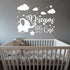 Elephant Nursery Wall Decal, Dream Big Little One Decal, Elephant Sticker, Baby Boy Girls Room Decor, Nursery Decals, Cloud and Star Nursery A42 (...