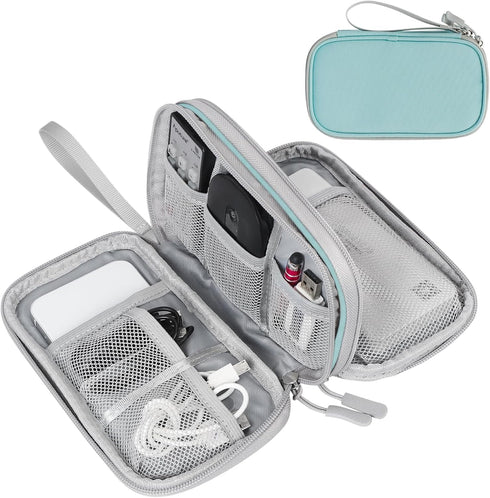 FYY Electronic Organizer, Travel Cable Organizer Bag Pouch Electronic Accessories Carry Case Portable Waterproof Double Layers All-in-One Storage ...
