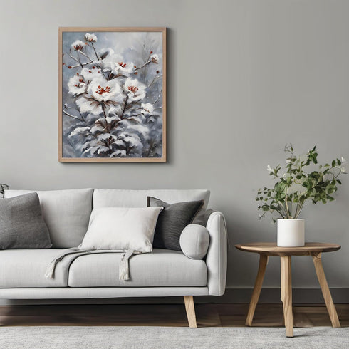 Posterizer 1 pcs-dainty flowers in nature -oil painting style-4-Floral & Botanical Art-Landscape & Nature Art-Living Room Bedroom Decor- unframed ...