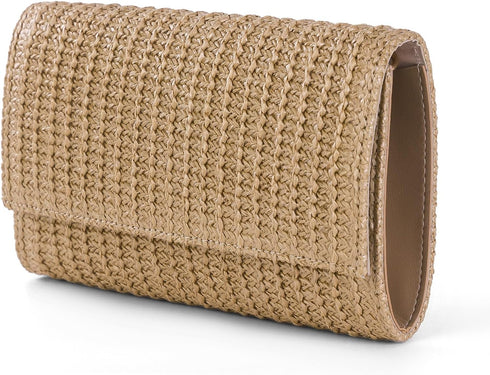 Straw Clutch Purse Shoulder Crossbody Bag Envelope Purse Raffia Handbag for Summer Beach Travel 2024 Trendy...