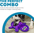 Outward Hound Durablez Tough Plush Squeaky Dog Toy, Gecko, Purple, Medium...