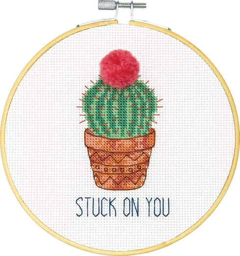 Dimensions Arts and Crafts Stuck on You Counted Cross Stitch Kit for Beginners, 6''D...