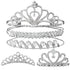 Teenitor Crown, 5pcs Tiaras for Women, Tiara Crown, Silver Tiara for Little Girls Rhinestone Headbands Wedding Headband Party...