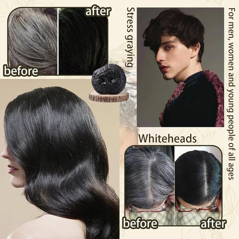 Black Hair Dye Shampoo for Gray Hair?500ML 3 in 1 Hair Dye Shampoo for Women & Men,Easy to Use & Long Lasting Hair Color Shampoo...