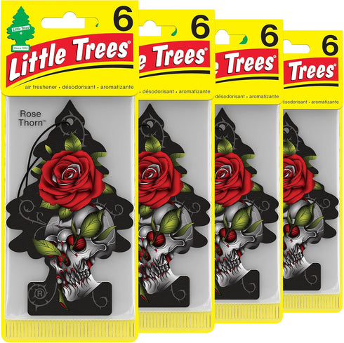 LITTLE TREES Air Fresheners Car Air Freshener. Hanging Tree Provides Long Lasting Scent for Auto or Home. Rose Thorn, 24 Air Fresheners...