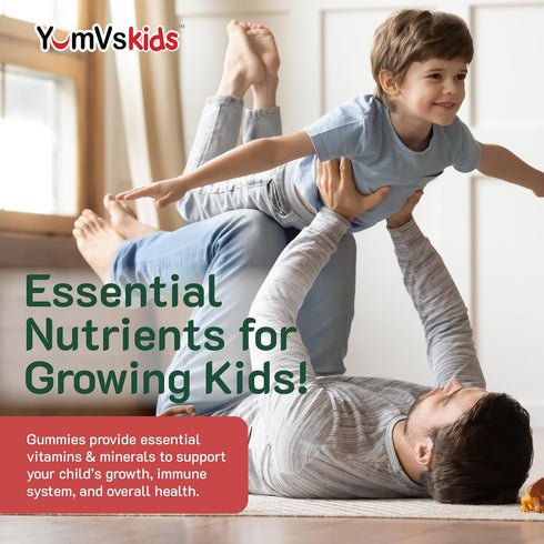 YumVs Kids Multivitamin Gummies - Fruit Flavored Chewable Children's Multivitamin - Kids Vitamins Multivitamin Gummy with 12 Minerals & Vitamins A...