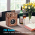 Retro Bluetooth Speaker with FM Radio, Wireless, Stereo Sound, Bluetooth 5.1, USB-C, Bass, AUX&TF-Card Input, Portable Bluetooth Speaker for Home,...
