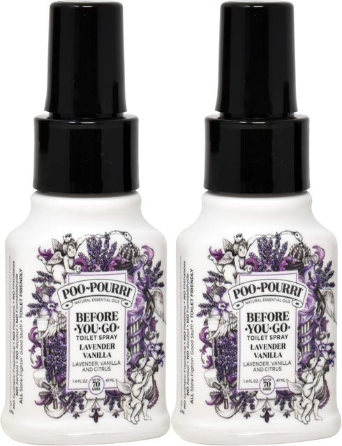 Poo-Pourri lavender vaniilla Scent Odor Eliminator 1.4 oz. Liquid. 2-pack...