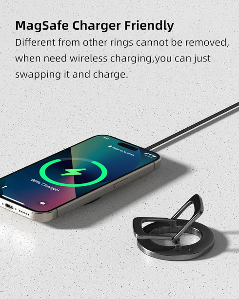 Adjustable Magnetic Phone Ring Holder for Magsafe Grip, Adjustable Magnetic Phone Ring Holder Removable Finger Phone Ring......