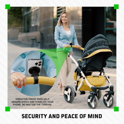 CHARGEWORX Magnetic Gym-Bike Phone Holder, Treadmill and Stroller Phone Mount, Compatible with MagSafe iPhone 16/15/14/13/12 and Magnetic Android ...