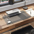 Smead Desk Pad, Vegan Leather Desk Mat with Non-Slip Faux Suede Backing, Perfect Desk Organizer for Office Decor, 23.6” x 13.7” Small, Charcoal (6...