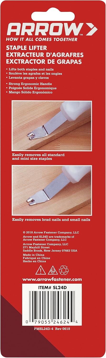 Arrow ?SL24D Staple Remover with Stainless Steel Lifter for Upholstery, Furniture, Repairs, and Crafts...