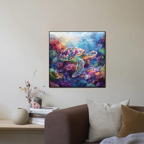 Ohhvvow Sea Turtle Diamond Art Painting Kits for Adults, Full Drill Diamond Dots Paintings for Beginners Round 5D Paint with Diamonds Pictures Gem...