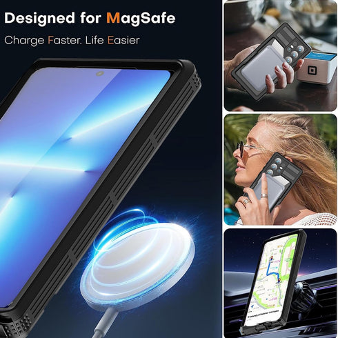 NINKI Compatible Samsung Galaxy S24 Waterproof Case with Magnetic Magsafe Charging,IP68 Waterproof Case for Samsung S24 Case Phone Case for Samsun...