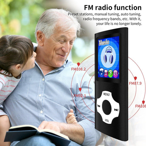 MYMAHDI Support TF Cards Slim 1.8" LCD Mp3 Mp4 Player Media/Music/Audio Player with Accessories Black...