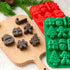 Christmas Silicone Chocolate Molds, 2PCS Holiday Gummy Candy Molds Santa Clause Christmas Tree Snowman Gingerbread Man Baking Molds for Jello, Ice...