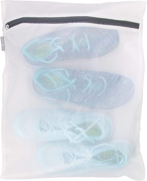 iDesign Mesh Laundry Bag Built in Zipper for Delicates, 16" x 0.5" x 20", Large...