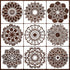 9 Pack Large Mandala Stencils for Painting 12x12 Inches Mandala Painting Templates Reusable Floral Mandala Drawing Stencils for Wall Floor Furnitu...